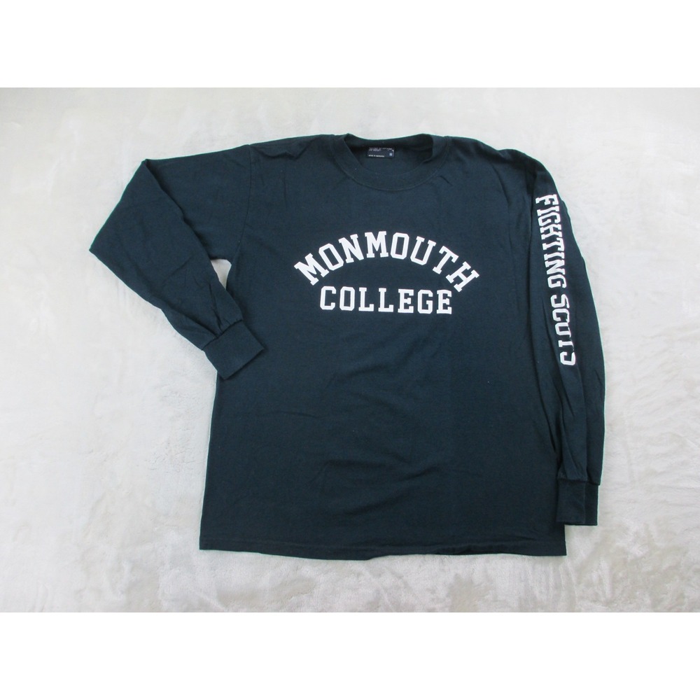 Monmouth College Fighting Scots Shirt Mens Medium Blue Basketball Long Sleeve